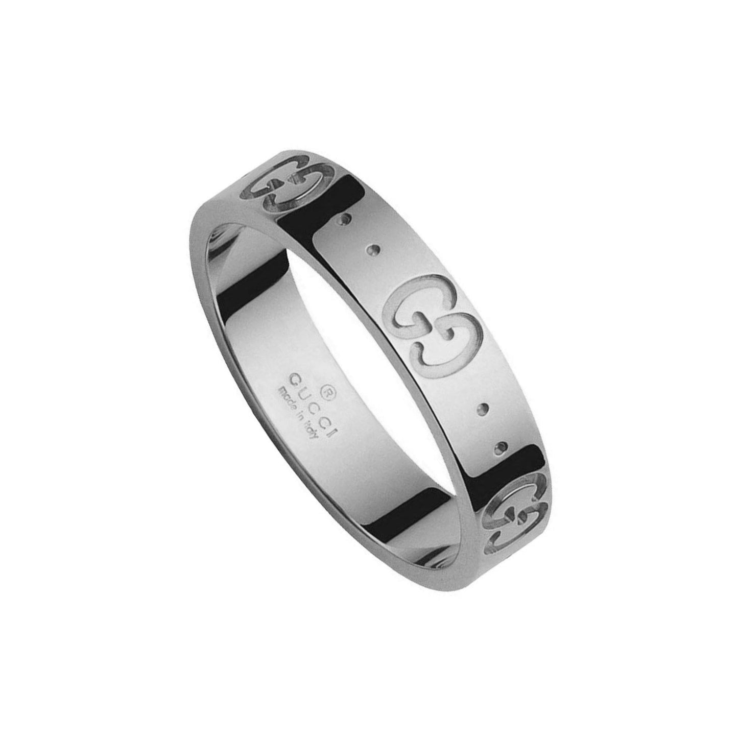 18ct White Gold GUCCI Icon Ring