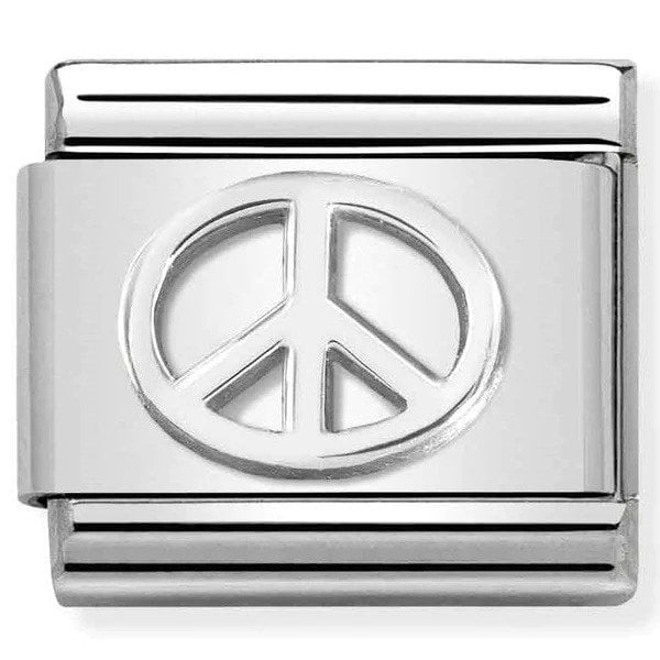 Silver Peace Symbol Charm