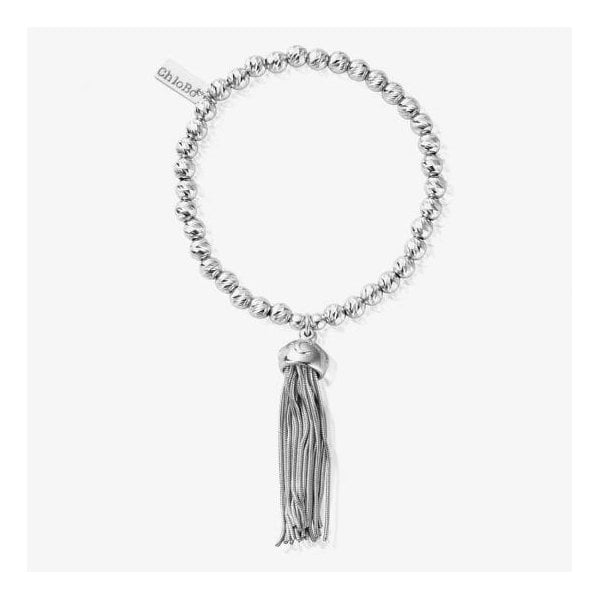 Silver Luna Soul Moon and Stars Tassel Bracelet