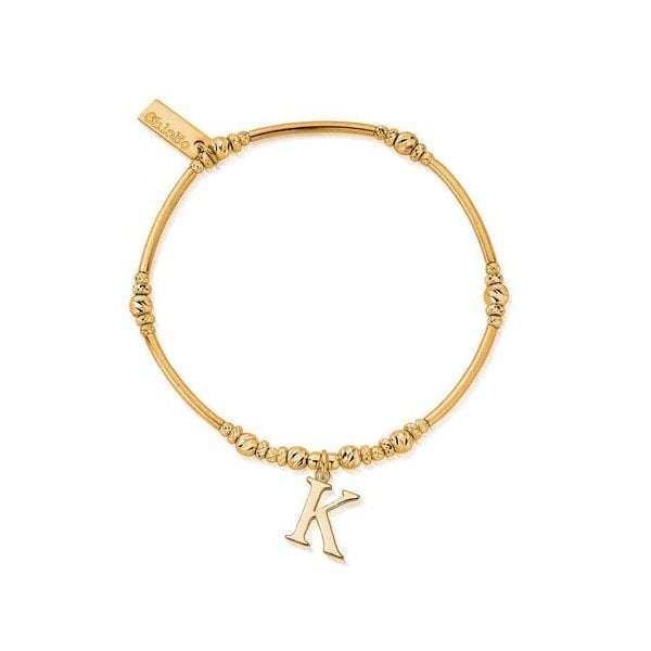 GOLD PLATED INITIAL BRACELET K