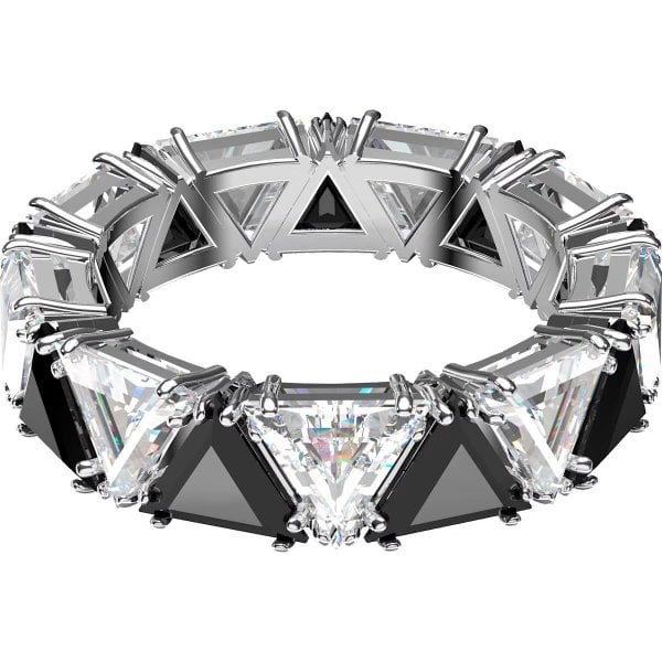 Ortyx cocktail ring, Triangle cut, Black, S64