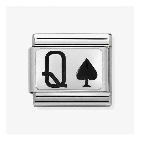 Silver Queen of Spades Charm