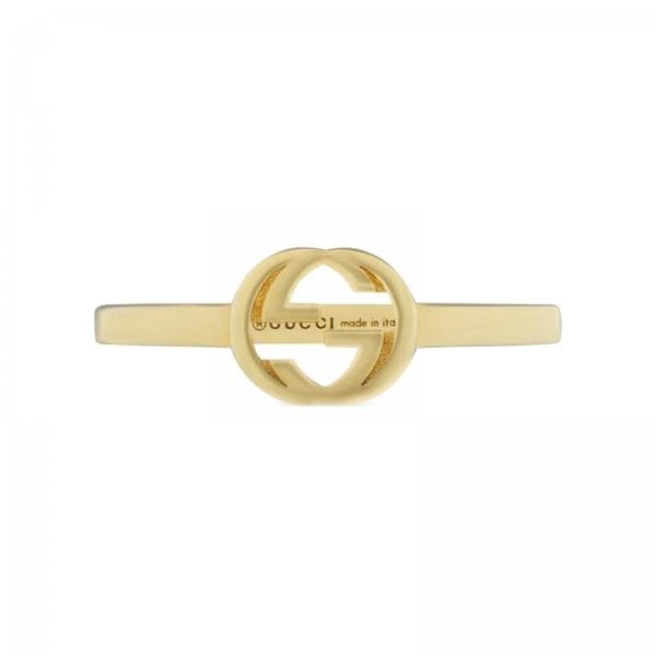 18ct Yellow Gold GUCCI Interlocking Ring