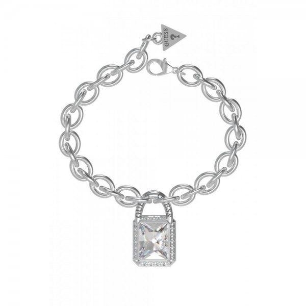 Bold Padlock Clear Bracelet