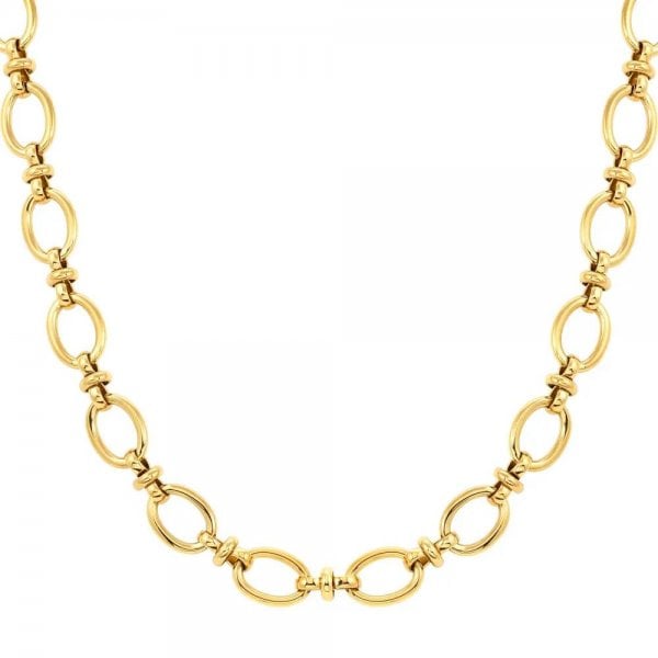 Affinity Gold Plated Steel Oval Link Necklace