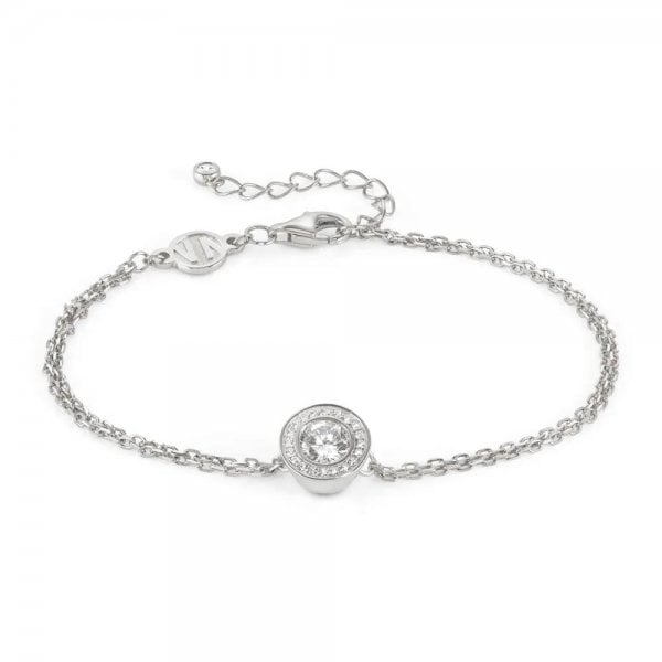 Aurea Silver CZ Halo Bracelet