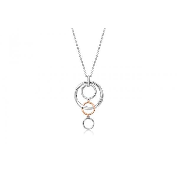 Ripples Triple Hoop White Topaz Pendant