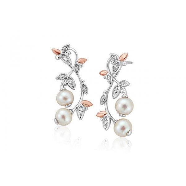 Lily of the Valley Pearl Drop Earrings
