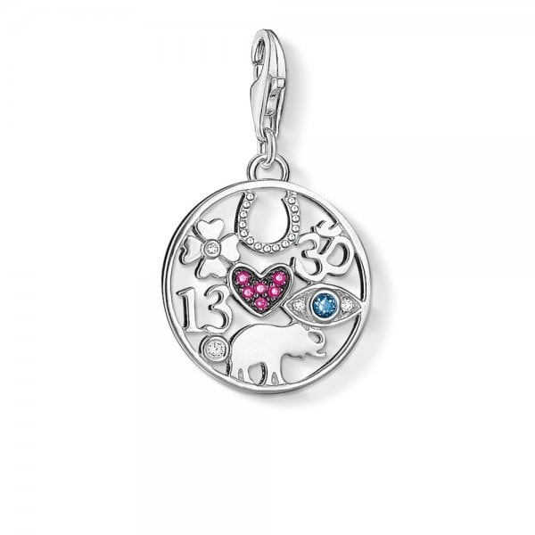 Sterling Silver Charm Club Luck Charm