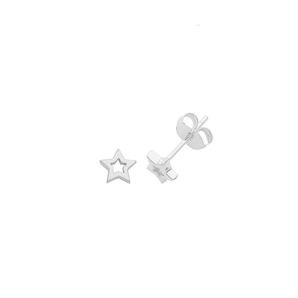 SILVER RHODIUM STAR STUDS