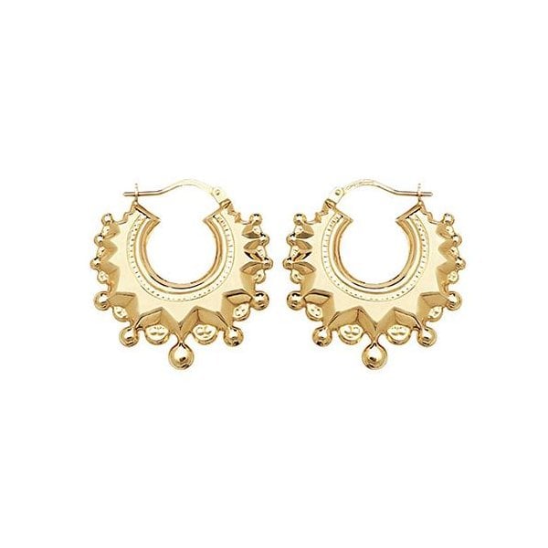 9CT YELLOW GOLD CREOLE EARRINGS