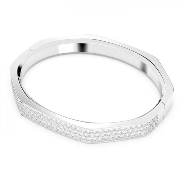 Dextera bangle, Octagon shape, Pavé, Medium