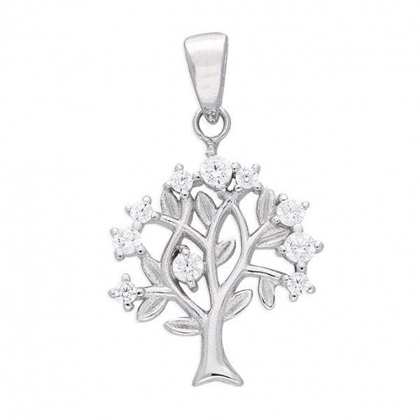Cubic zirconia Tree of Life Pendant