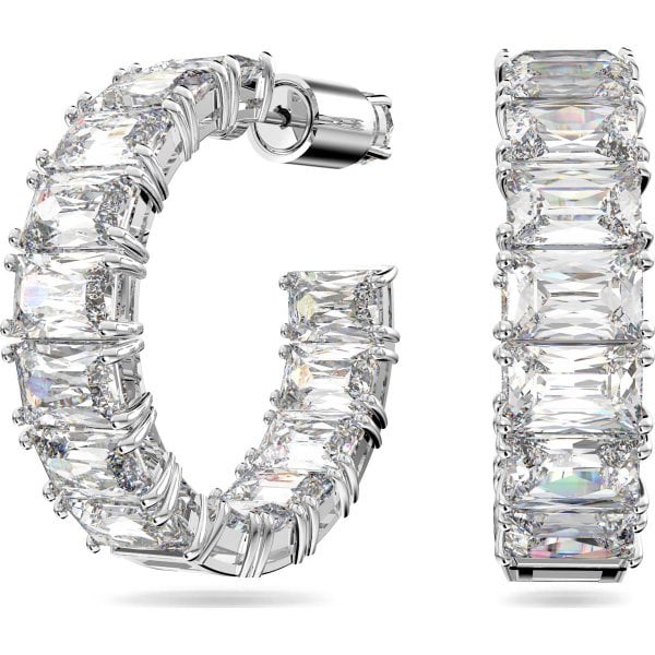 Millenia hoop earrings, Octagon cut