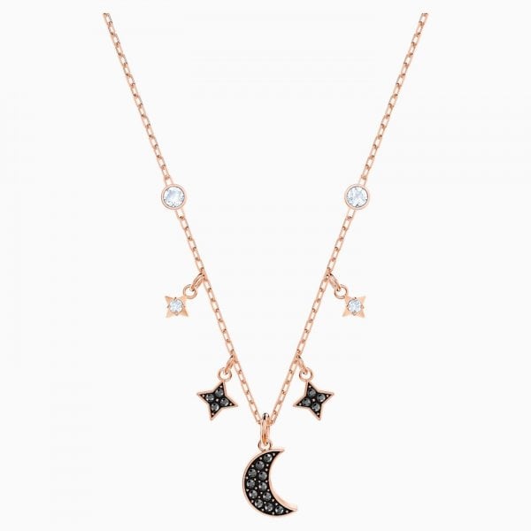 DUO NECKLACE MOON JET/CRY/ROS