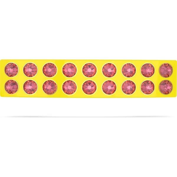 Hair clip, Pink, Gold-tone plated