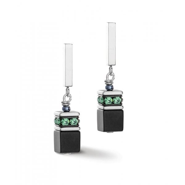 Sage GeoCube Earrings