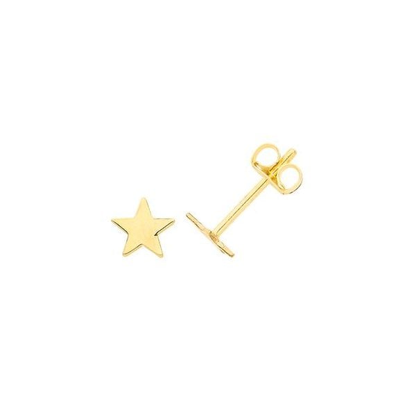 9CT YELLOW GOLD STAR STUD EARRINGS