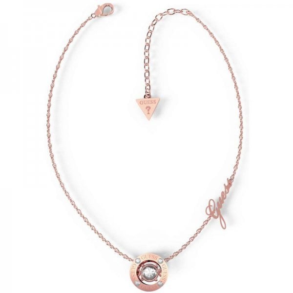 Solitaire Rose Gold-Tone Crystal Necklace