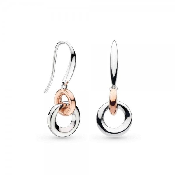 Bevel Cirque Link RP/RG Drop Earrings