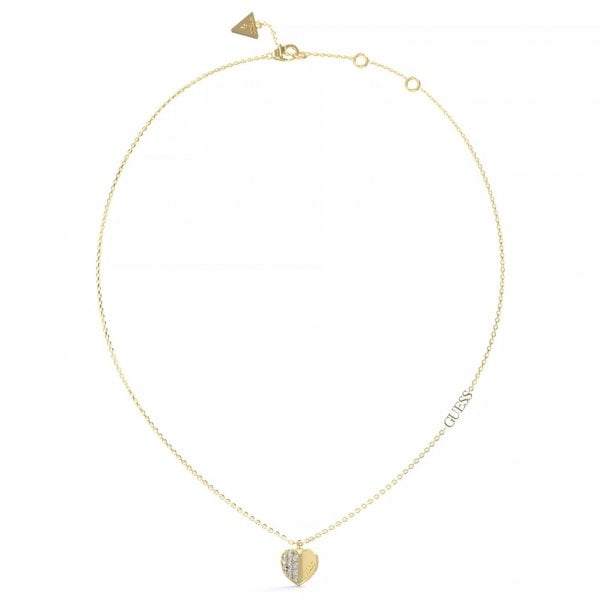 Gold Plated Steel Pavé Crystal Heart Pendant