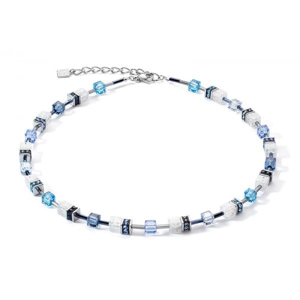 GeoCube Iconic Nature Necklace Blue/White