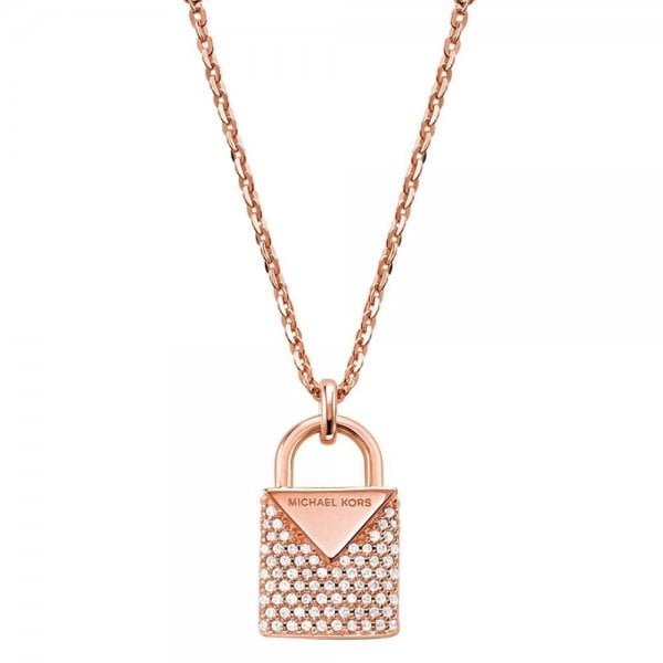 Rose Gold Plated Padlock Necklace