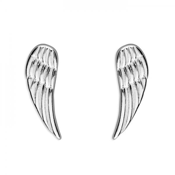 PLAIN ANGEL WING STUD EARRINGS