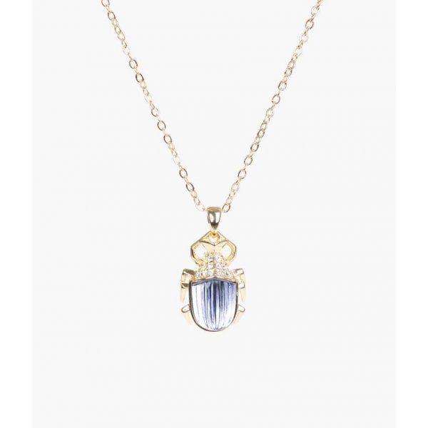 Luban love bug pendant in gold & lilac