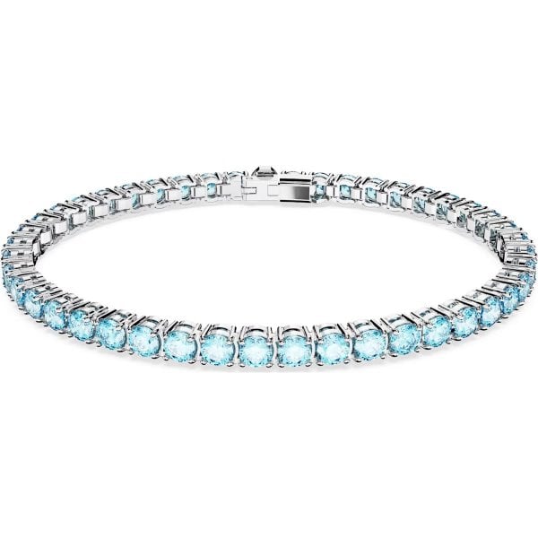 Matrix Tennis bracelet, Round cut, Medium, Blue XL