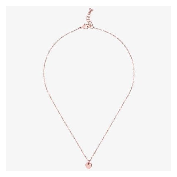 Hara Rose Gold Finish Tiny Heart Pendant Necklace