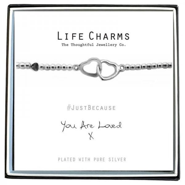 You are loved joined hearts Bracelet
