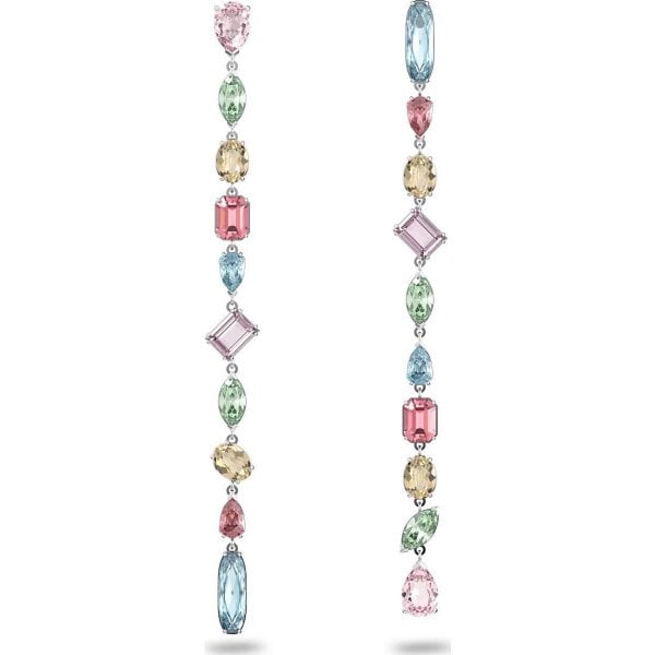 Gema drop earrings, Asymmetrical design, Mixed cut