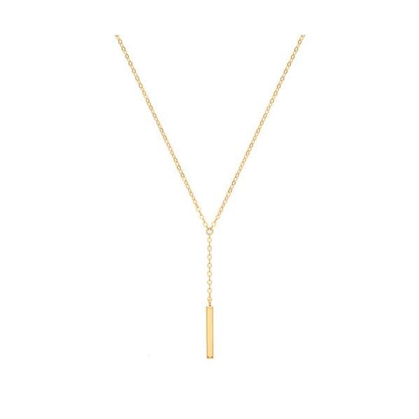 9ct Yellow Gold Drop Bar Necklet