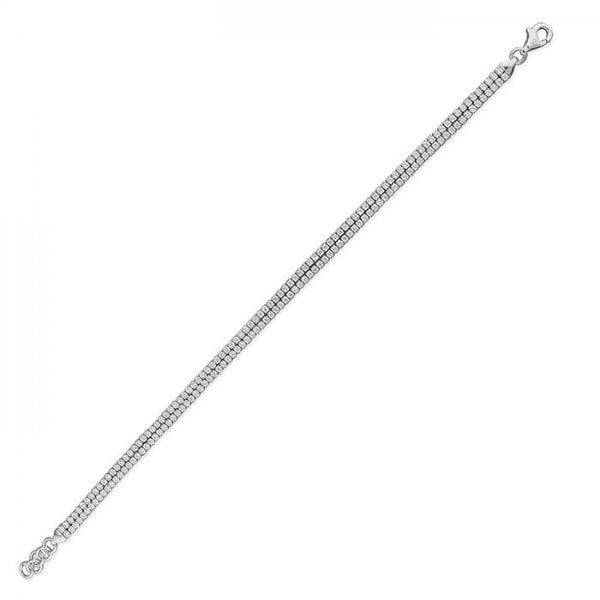Sterling Silver Bracelet 19cm - Thin Tennis