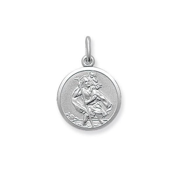 St Christopher Double Sided Round Pendant