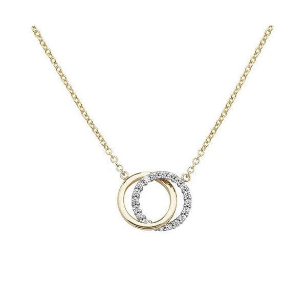 9CT YELLOW GOLD LADIES' CZ 16+2 INCH NECKLET