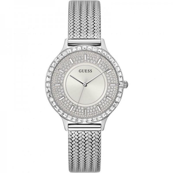 Ladies Soiree Stainless Steel Mesh Silver Watch