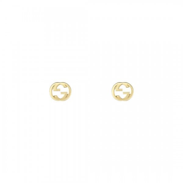 Gucci Interlocking Earrings Large Yellow Gold