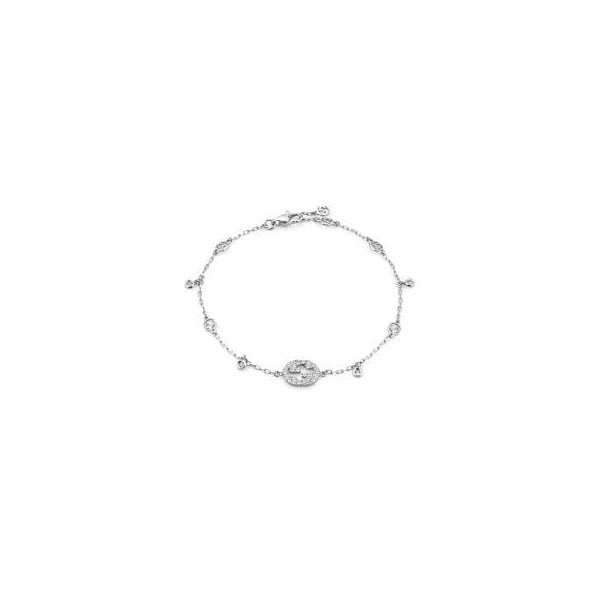 Gucci Interlocking Bracelet Large - White Gold