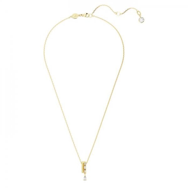 Dextera pendant, Mixed cuts, White, Gold-tone