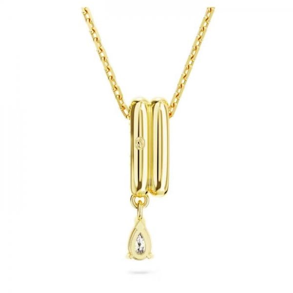 Dextera pendant, Mixed cuts, White, Gold-tone