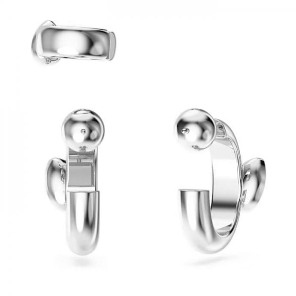 Dextera hoop earrings with ear cuff, Set (3), Pear