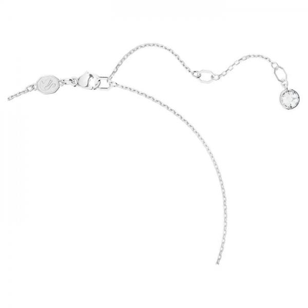 Dextera pendant, Mixed cuts, White, Rhodium plated