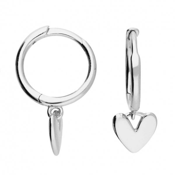 Sterling Silver Earrings - Heart Charm
