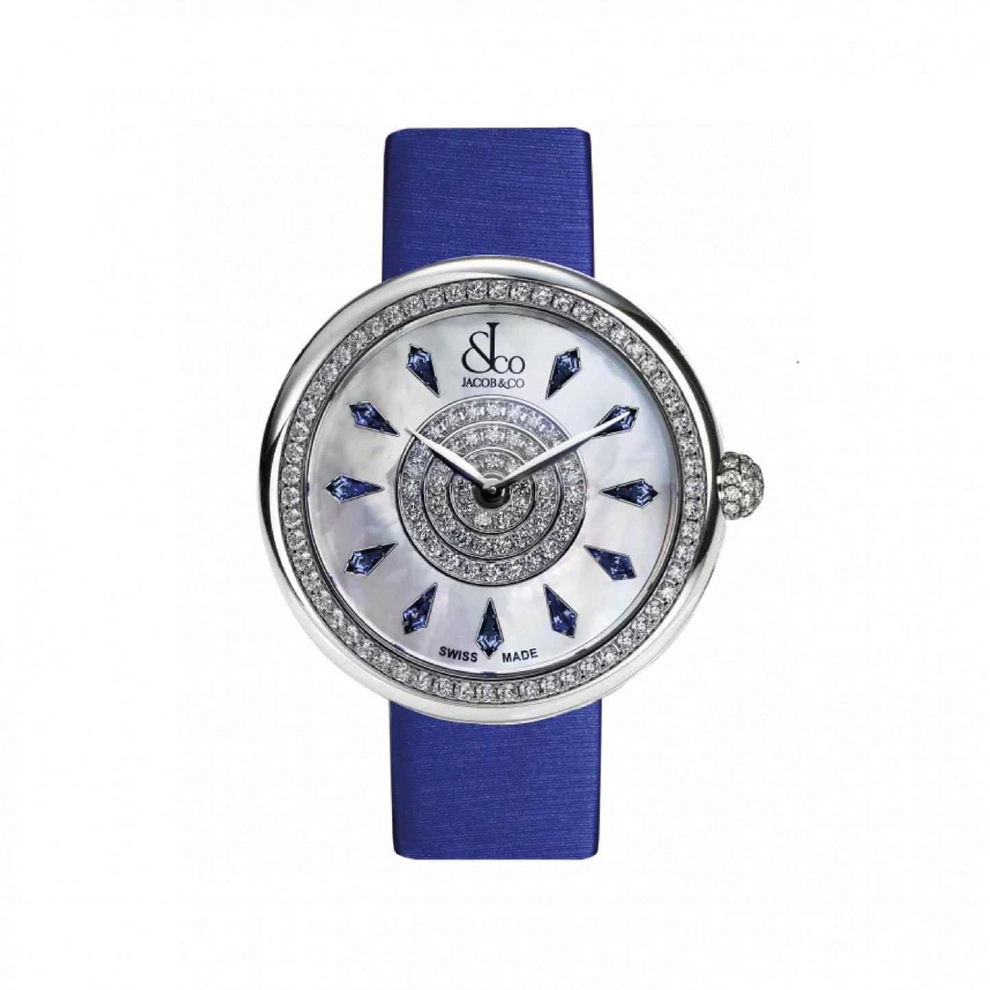 Brilliant One Row Icy Blue Sapphires 38mm