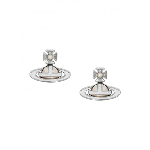 Simonetta Bas Relief White Enamel Studs