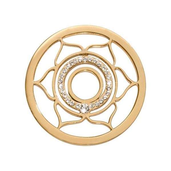 Medium Gold Plated Flower Coin
