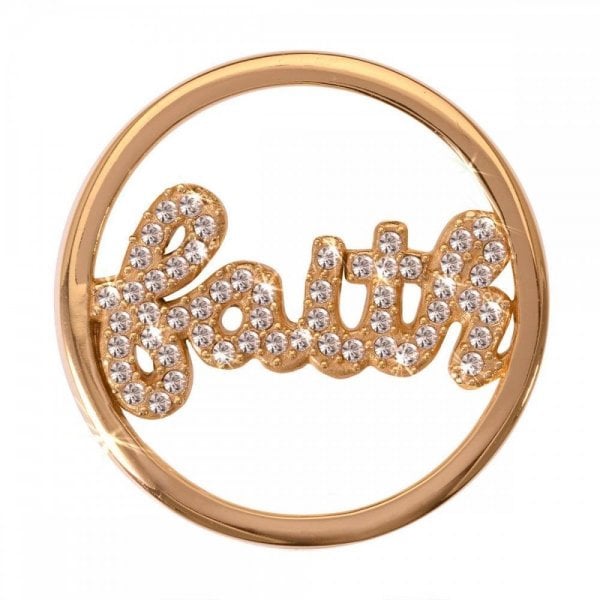 Sparkling Faith Medium Gold Plated Coin