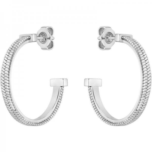 Ladies Zia Stainless Steel Hoop Earrings